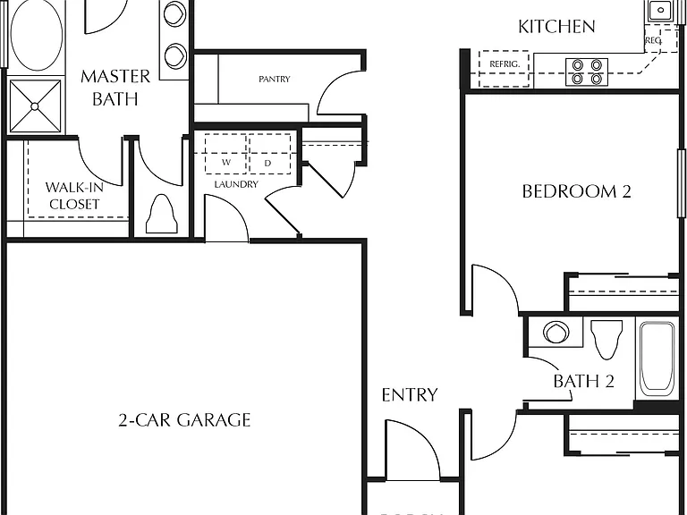 Vickery Grove - Oak - 2 Beds - 2 Baths - 1542 Sq. ft.