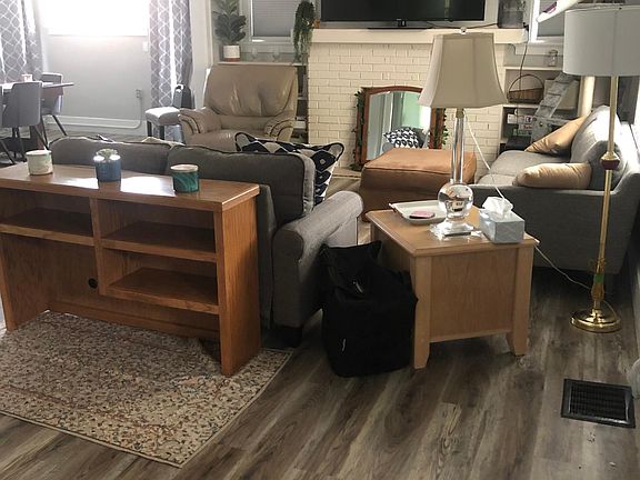 Living room from the entryway at the front door