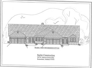1400 Plan, Sunset Ridge Subdivision, Rensselaer, IN 47978