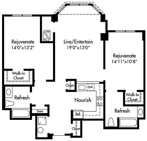 Floor plan D3 Renovated