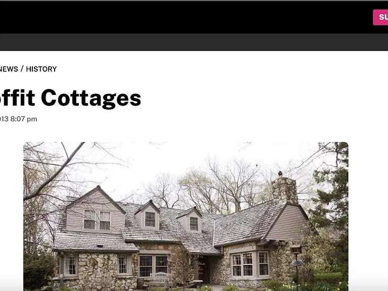 An article from the Cedar Rapids Gazette about some of the homes Howard Moffitt built in Iowa City.