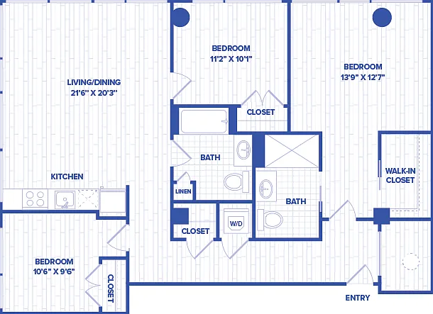 C1 floor plan Watermark at Buzzard Point