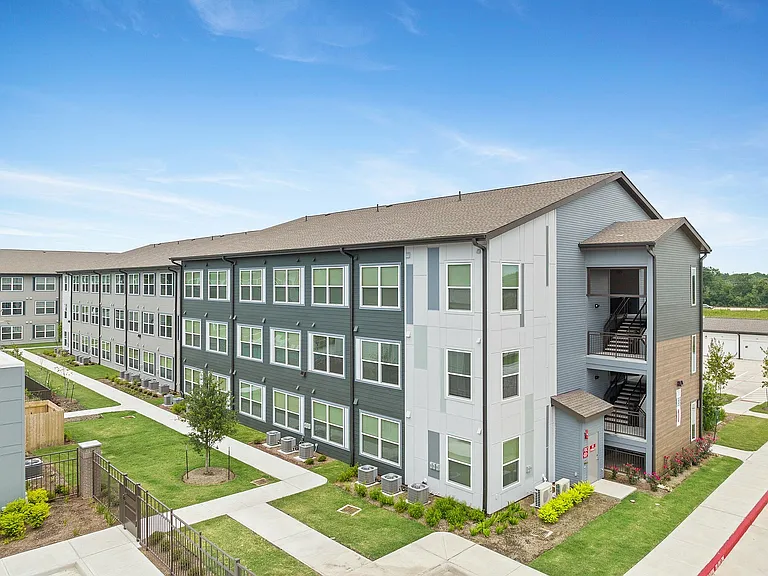 Apartment building exterior view