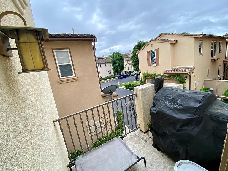 Small patio off the kitchen, perfect for BBQ.