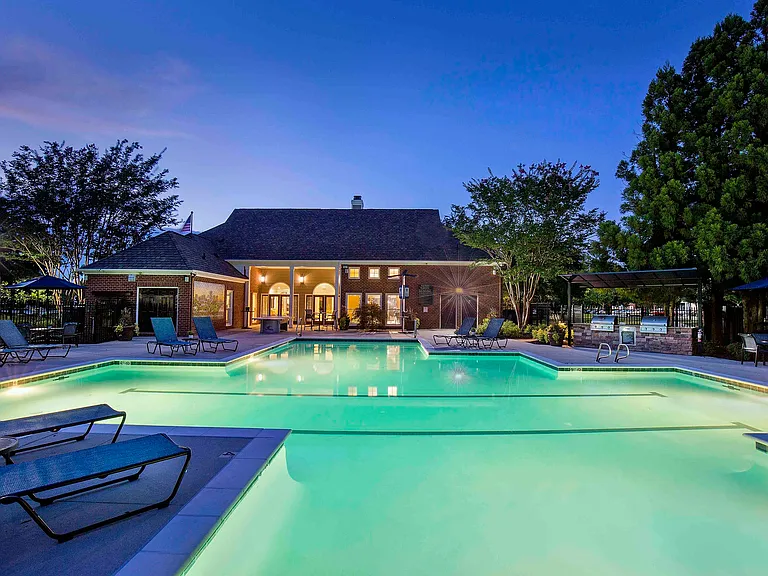 Resort-Style Pool at Dusk
