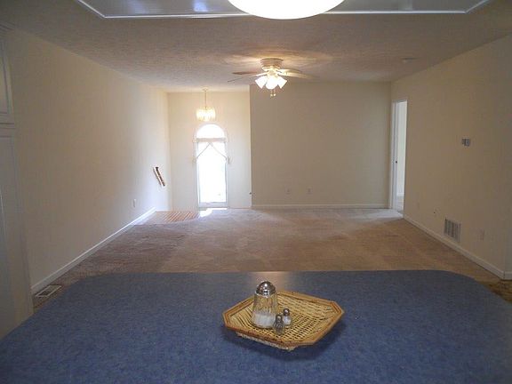 View from Kitchen thru living room to front door