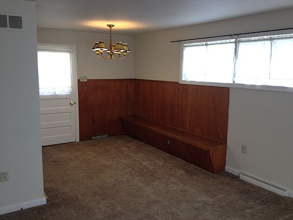 Dining area with bench
