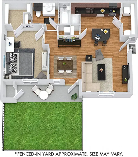 Floor plan Wellesley with Fenced-In Yard