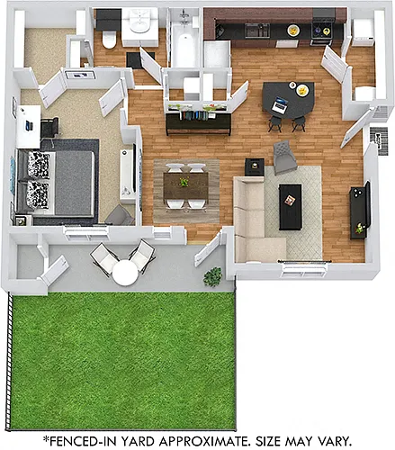 Floor plan Wellesley with Fenced-In Yard