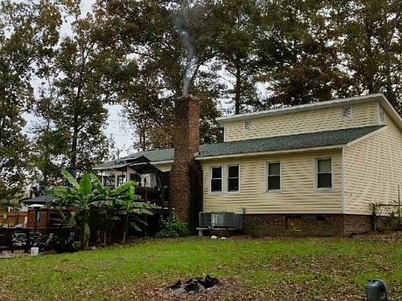 Rear of house and back yard