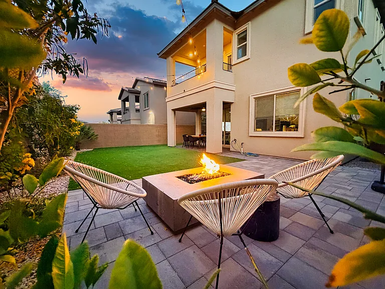Firepit at sunset