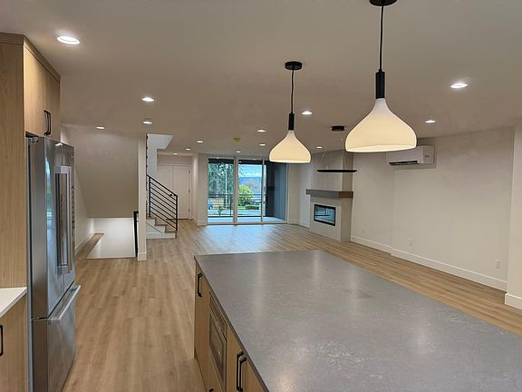 Kitchen looking towards dining and family area
