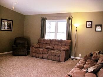 Living room view from dining area