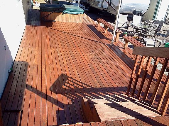 Back deck and hot tub