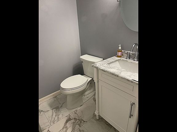 Downstairs half bath. 