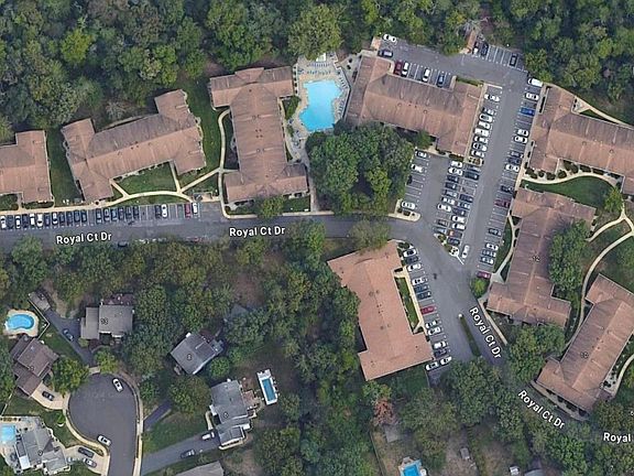 Aerial view of Royal Court Apartments complex