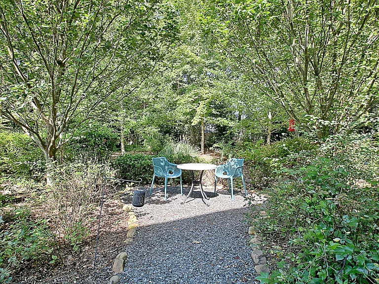 Secret garden seating area
