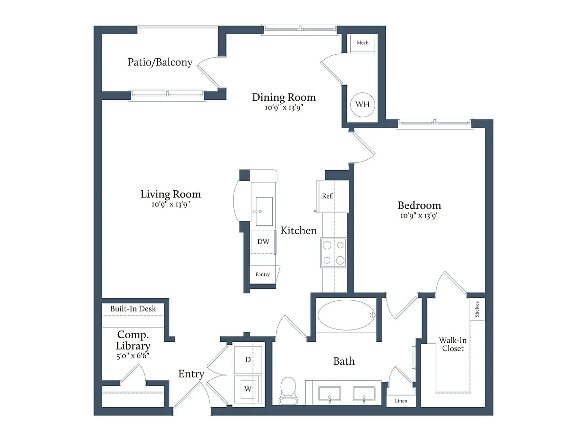 Floor plan 1x1F