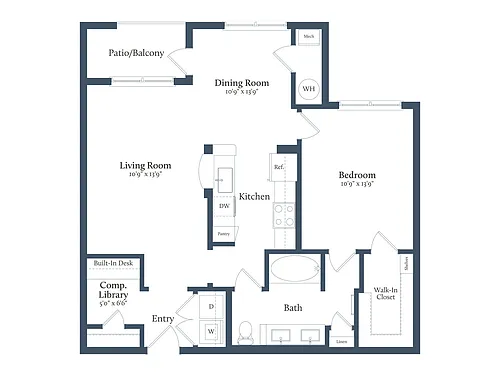 Floor plan 1x1F