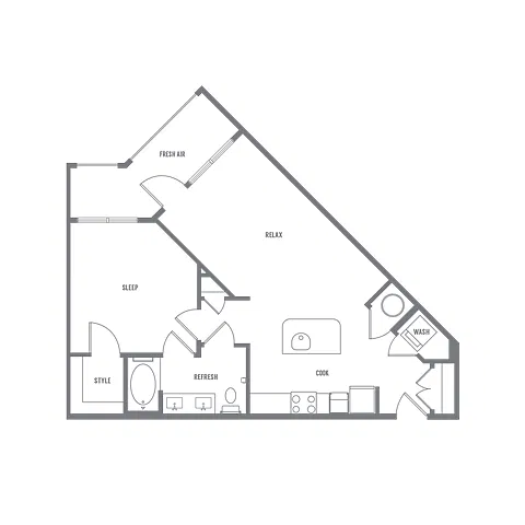 Floor plan Unit A1 Alt 1