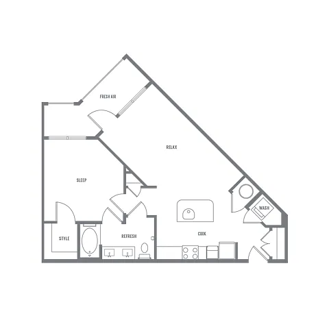 Floor plan Unit A1 Alt 1