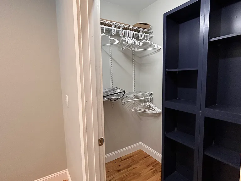Walk in closet in master