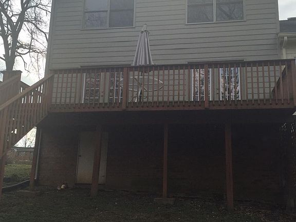 View of deck from back yard