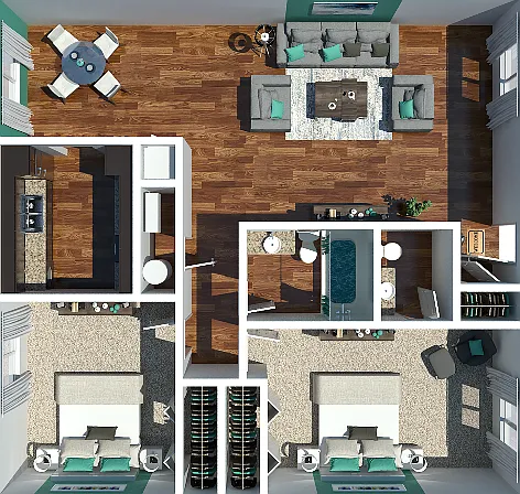 Two Bedroom | One and Half Bathrooms Two Bedroom | One and Half Bathrooms