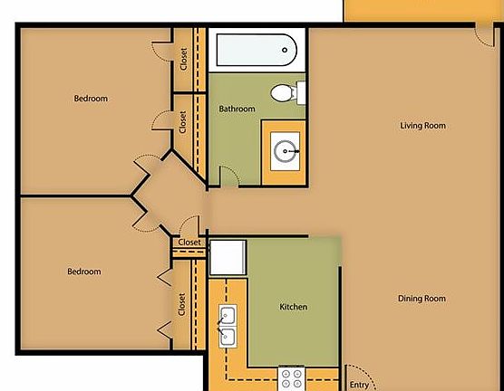 2bed tax credir 890 sq ft