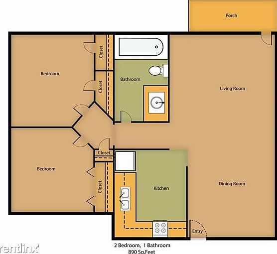 2bed tax credir 890 sq ft