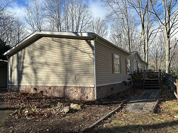 Side view of house with front entrance