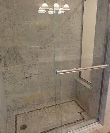 Large Marble Tiled Shower