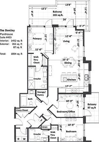11710 87 Ave NW, Edmonton -Luxury 3-Bed Penthouse in Windsor Park | 3 Baths + 3 Parking | Near U ... — Photo 2