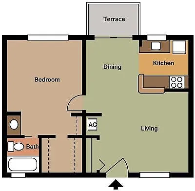 Floor plan 1BR