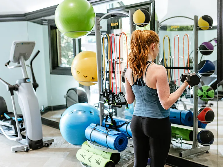 Fitness center with cardio and strength equipment