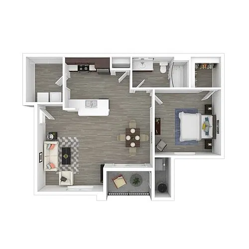 Floor plan 1x1-795