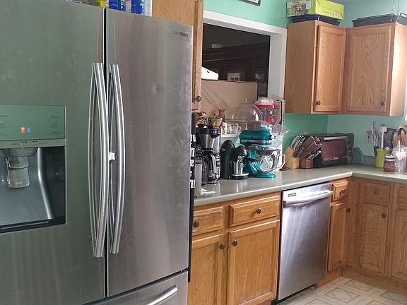 Kitchen new fridge. Dishwasher