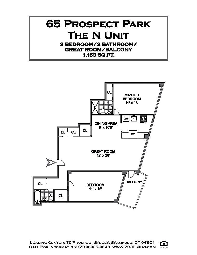 Floor plan 2 Bed 2 Bath