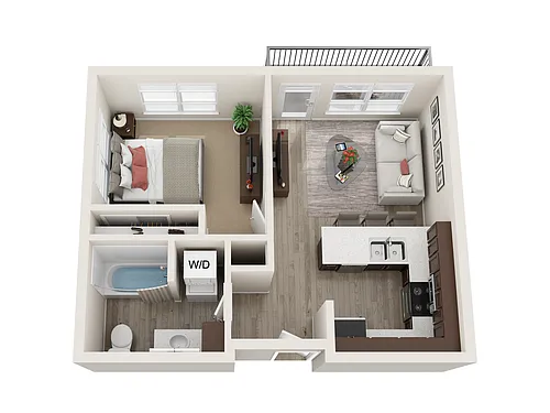 Floor plan 1 x 1 1CSW