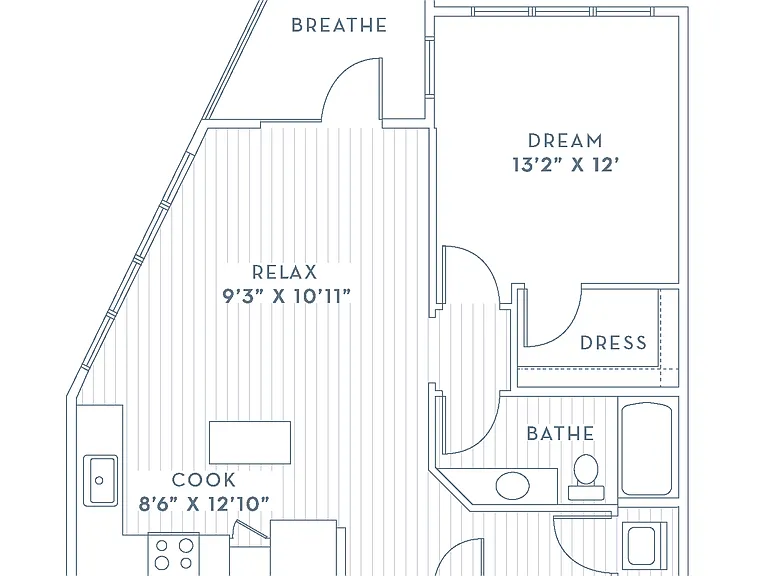 A4 floor plan Presley Uptown