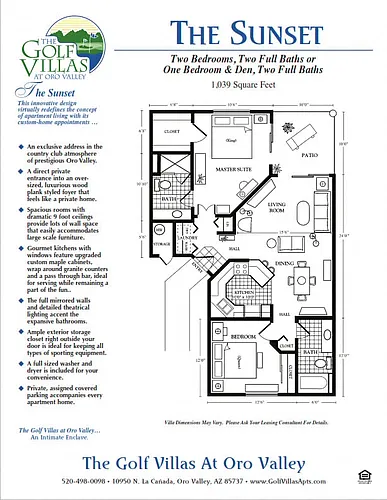 Floor plan Sunset