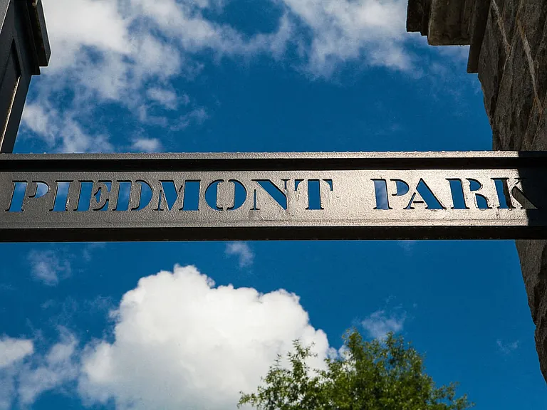 Piedmont park less than a block away!