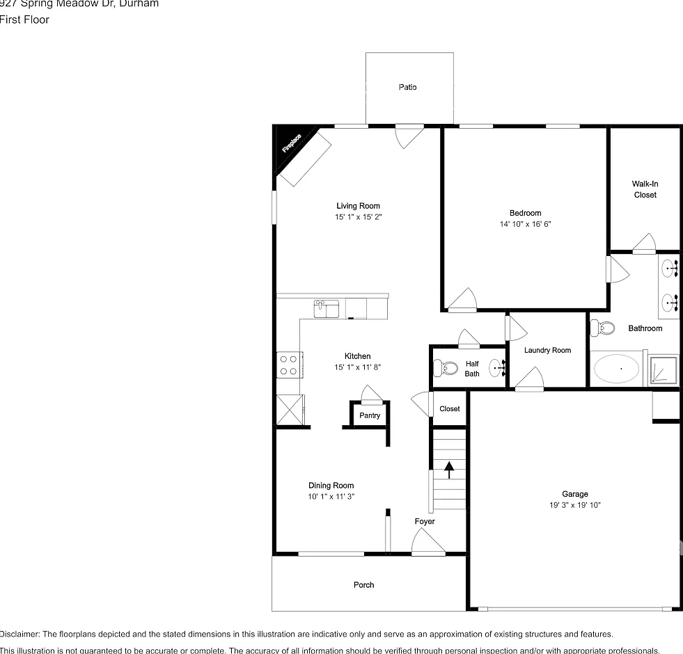 927 Spring Meadow Dr Durham, NC 27713 — Photo 2