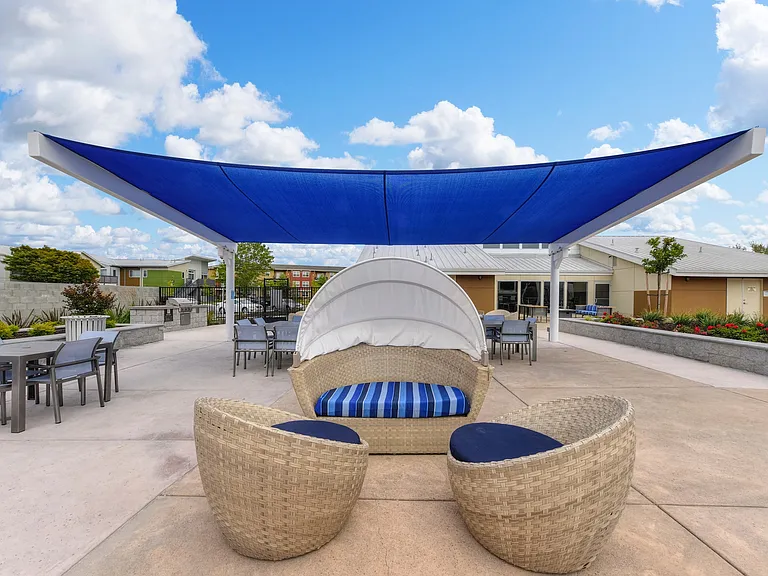 Outdoor Lounge are with Cabana Style Seating