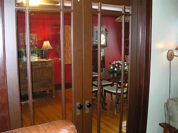 French doors divide LR & DR 