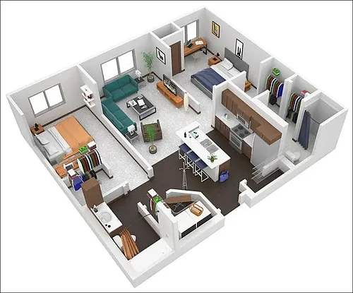 Floor plan Two Bedroom A