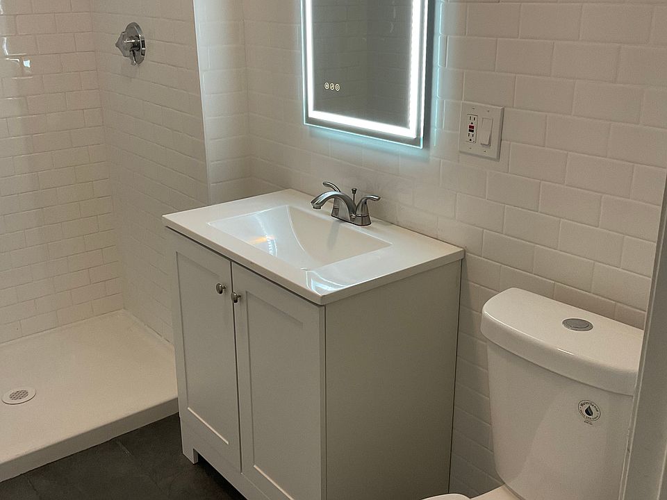 brand new tiled modern bathroom! 2 full bathrooms in the apartment!