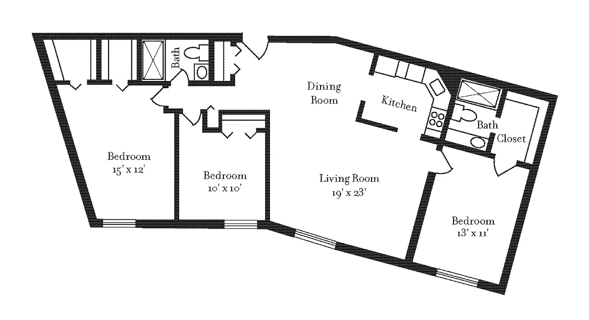 Floor plan Hummingbird - 3 Bedrooms