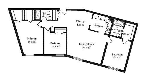 Floor plan Hummingbird - 3 Bedrooms