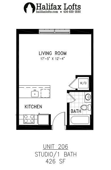 Floor plan Studio 206
